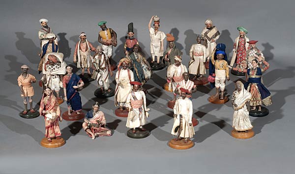 Pune Miniatures Collection, Bombay Presidency Artist, Set of twenty seven, 15 cms
