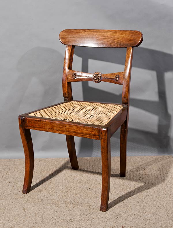 Pair of Teak Chairs, Calcutta, Teak & cane, Circa 1820, 82 x 48 x 41 cms