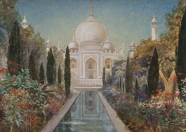 Taj Mahal, Valentine Cameron Prinsep, Circa 1877, Watercolour on paper, 36 x 26 cms