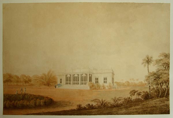 The Chandeleer, near Madras, John Gantz, Watercolour on paper, 34.3 x 50.9 cms, Signed 'John Gantz Delt'.