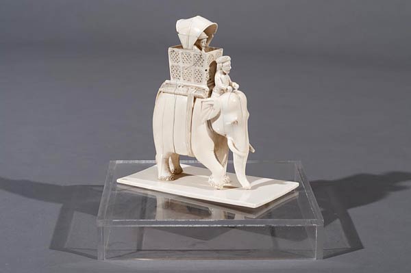Murshidabad, Elephant with European Rider, Ivory, Mid 19th century