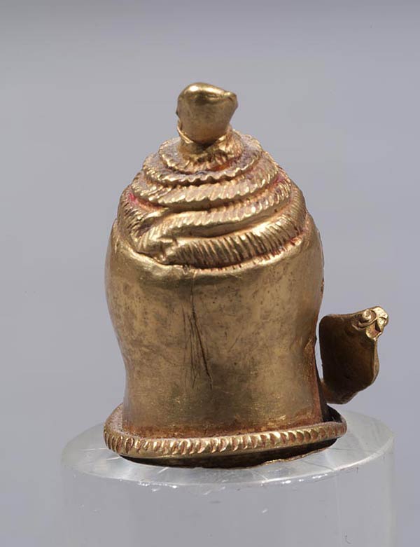 Shiva Lingam Cover, Gold with Rubies, Small