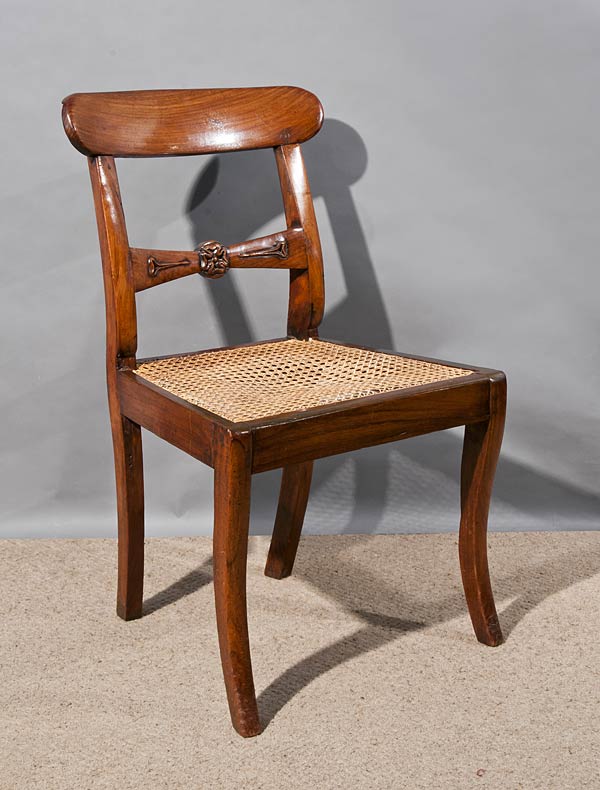 Pair of Teak Chairs, Calcutta, Teak & cane, Circa 1820, 82 x 48 x 41 cms
