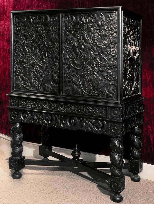 Cabinet on a Stand - Batavia, Cabinet - Circa 1650,  Stand - Circa 1700