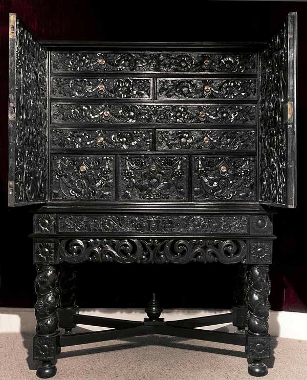 Cabinet on a Stand - Batavia, Cabinet - Circa 1650,  Stand - Circa 1700