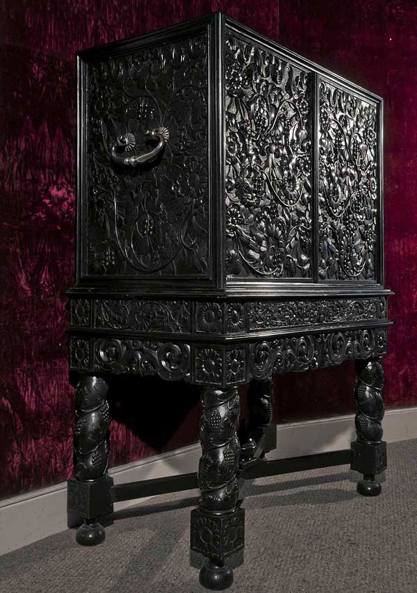 Cabinet on a Stand - Batavia, Cabinet - Circa 1650,  Stand - Circa 1700