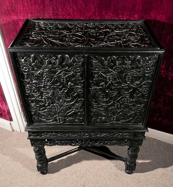 Cabinet on a Stand - Batavia, Cabinet - Circa 1650,  Stand - Circa 1700