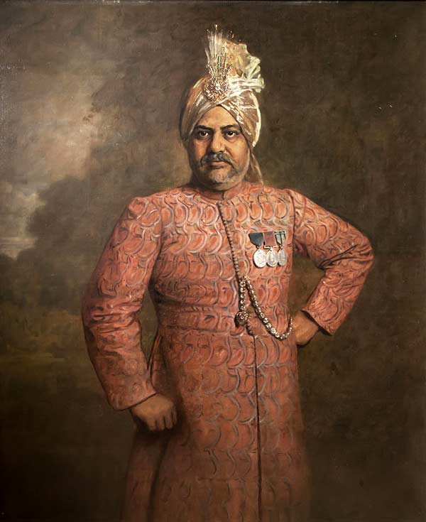 Portraits of  Bengali Princes. Perhaps the Maharajas of Cossimbazaar, Oil on canvas, 125 x 102 cms