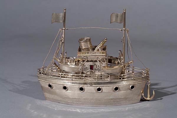 Fleet of Eight Ships, Made in India, Silver, 19th century, Various sizes