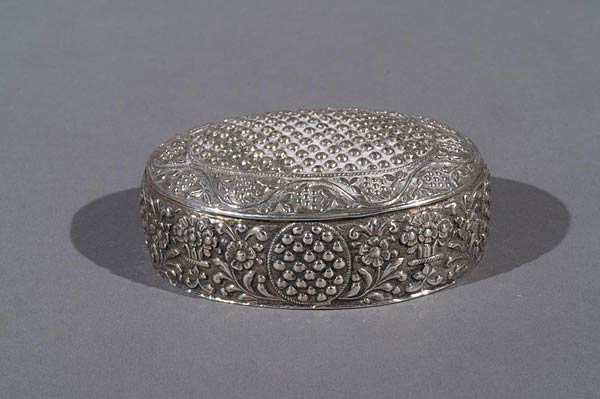 Oval Silver Box, Early Kutch, Circa 1860