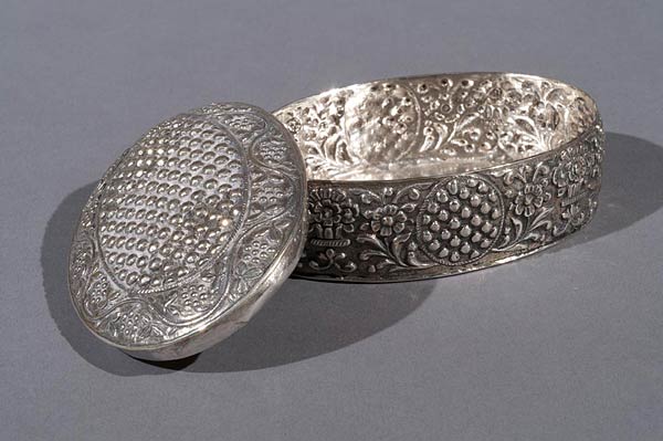 Oval Silver Box, Early Kutch, Circa 1860