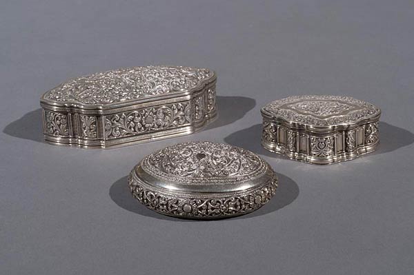 Sri Lankan Silver Boxes, Circa 1830