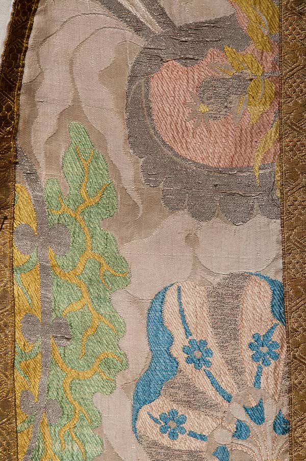 Bizarre Silk Chasuble, An exceptional chasuble made out of bizarre silks, French, possibly from Tours, Circa 1700